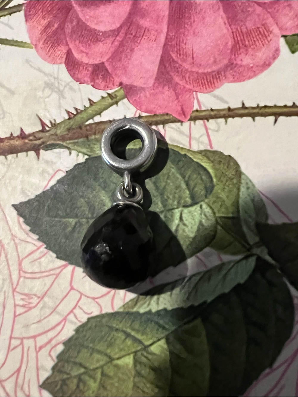 Authentic Pandora Black Murano Fascinating Beauty Dangle #791602CBK